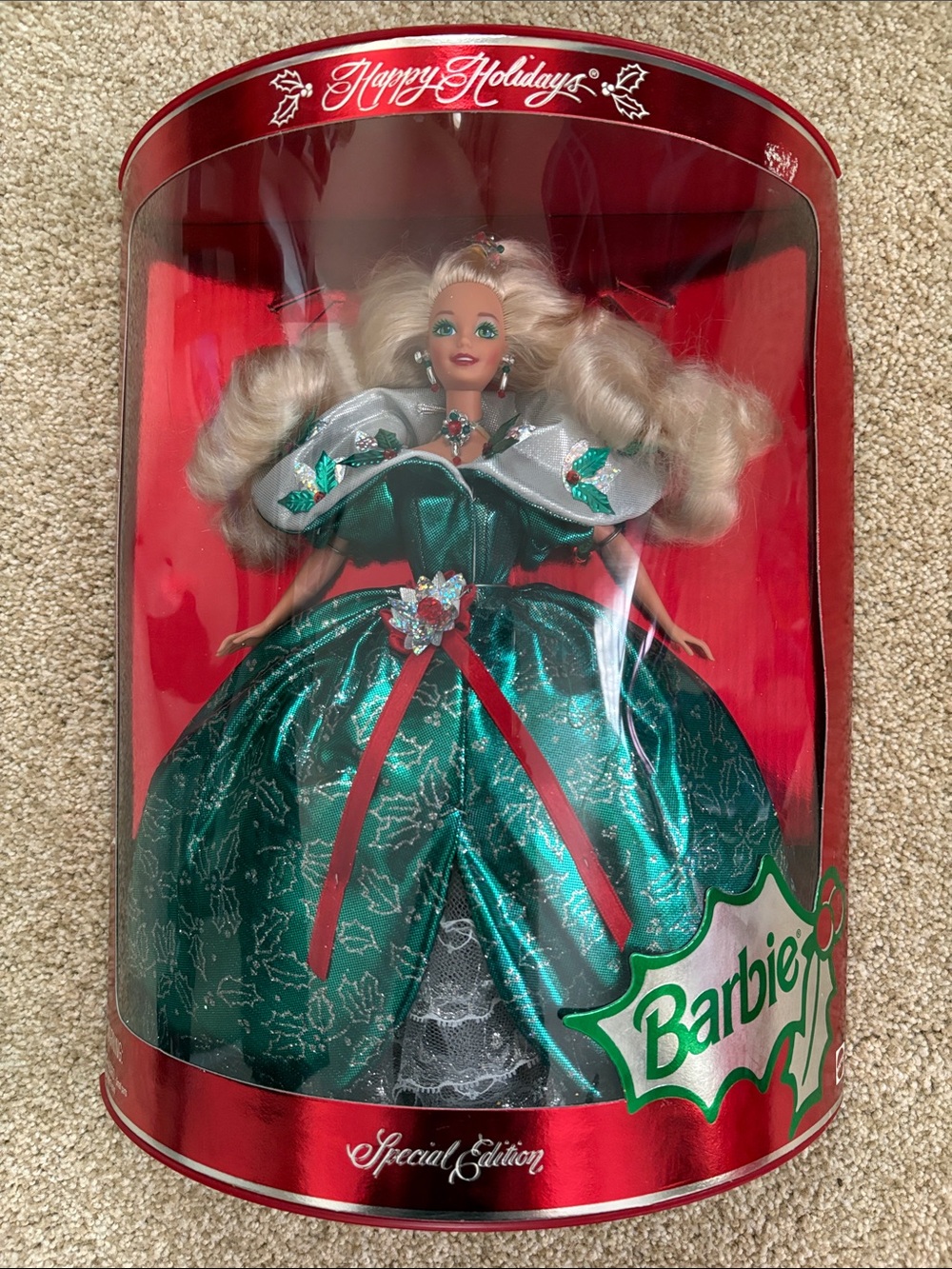 Barbie Green & White Holiday Special 1995 Edition Doll